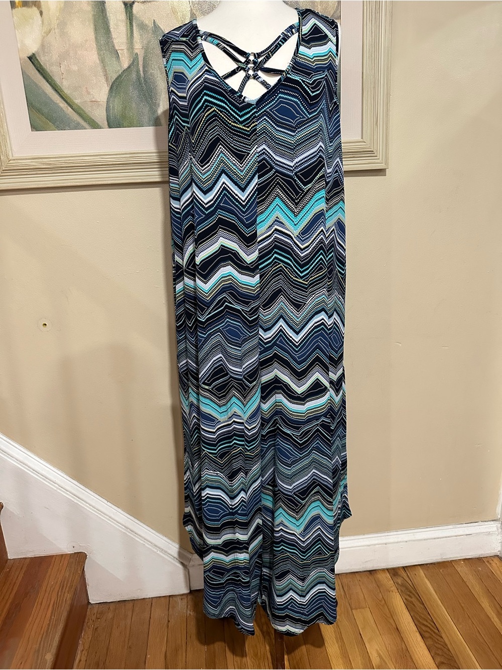 Sami & Jo Plus Size 2X Blue Jumpsuit with Pockets - Picture 2 of 8